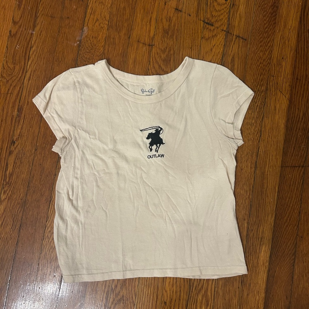 Brandy Melville Cream Outlaw Tee